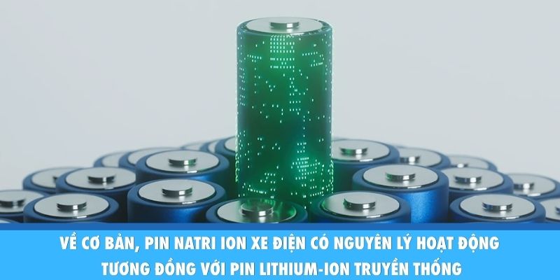 Về cơ bản, pin natri ion xe điện có nguyên lý hoạt động tương đồng với pin lithium-ion truyền thống